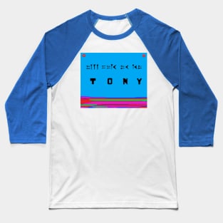 Tony in Cuneiform Baseball T-Shirt